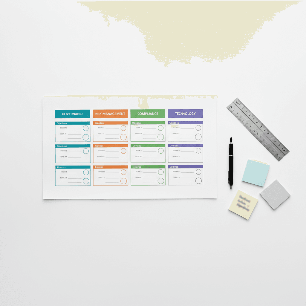 Complete audit checklist template with all five domains visible