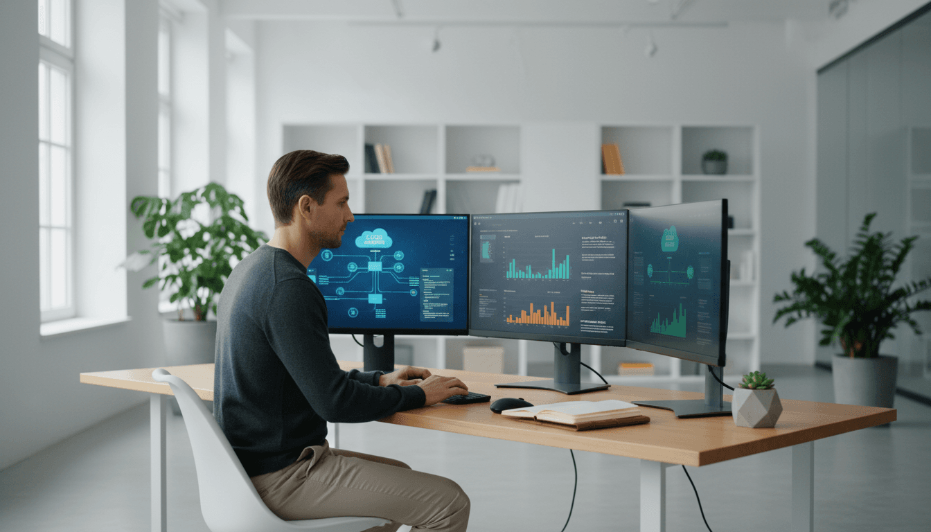 IT Program Manager reviewing project roadmap and strategy at professional workspace
